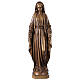 Madonna Maria Immacolata per esterno Val Gardena fibra di vetro bronzata 60 cm s1