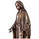 Madonna Maria Immacolata per esterno Val Gardena fibra di vetro bronzata 60 cm s2