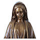 Madonna Maria Immacolata per esterno Val Gardena fibra di vetro bronzata 60 cm s3