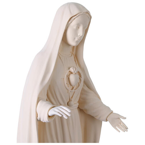 Notre-Dame de Fatima pour extérieur Val Gardena fibre de verre blanche 70 cm 8