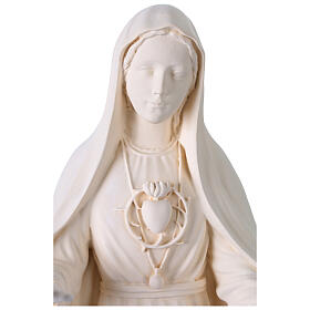 Madonna di Fatima per esterno Val Gardena fibra di vetro bianca 70 cm