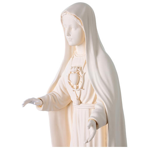 Madonna di Fatima per esterno Val Gardena fibra di vetro bianca 70 cm 6