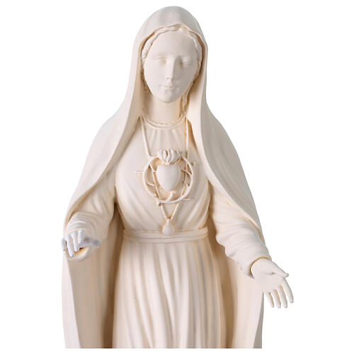Madonna di Fatima per esterno Val Gardena fibra di vetro bianca 70 cm 9