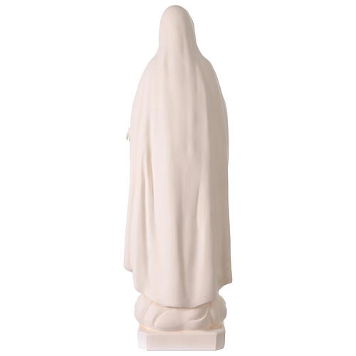 Madonna di Fatima per esterno Val Gardena fibra di vetro bianca 70 cm 11