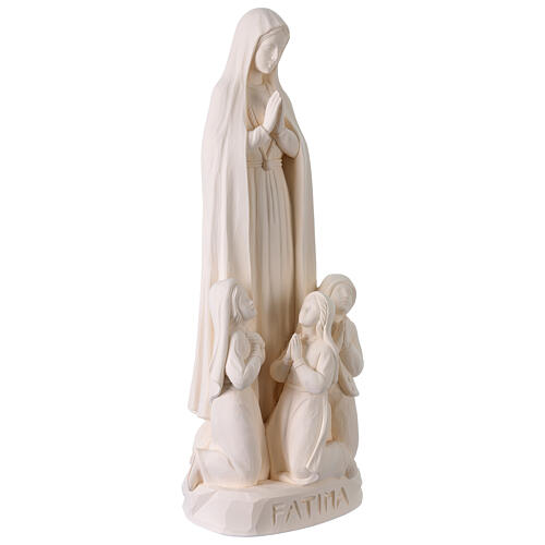 Our Lady of Fatima with shepherds, outdoor statue, 24 in, white fibreglass, Val Gardena 7