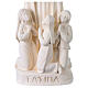 Virgen de Fátima pastores para exterior Val Gardena fibra de vidrio blanca 60 cm s3