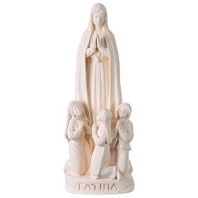 Madonna di Fatima pastorelli per esterno Val Gardena fibra di vetro bianca 60 cm