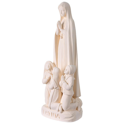 Madonna di Fatima pastorelli per esterno Val Gardena fibra di vetro bianca 60 cm 4