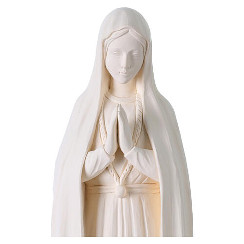 Our Lady of Fatima with Shepherds Outdoor Statue, Val Gardena White Fiberglass 60 cm 8