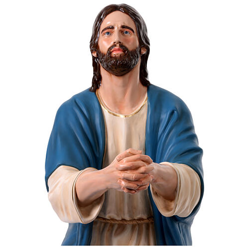 Jesus in prayer at Gethsemane, 53x55 in, painted fibreglass 6