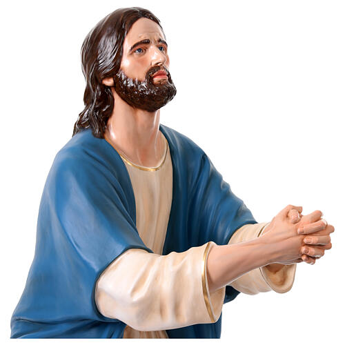 Jesus in prayer at Gethsemane, 53x55 in, painted fibreglass 8