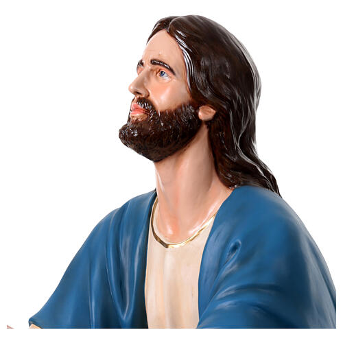 Jesus in Gethsemane Prayer 135x140 cm painted fiberglass 11
