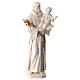 Heiliger Antonius von Padua – elfenbeinfarbene Statue aus PVC, 15,5 cm s1