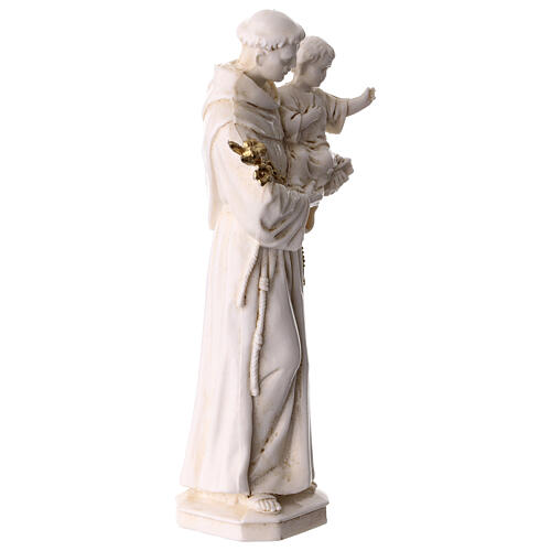Estatua pvc San Antonio de Padua marfil 15 cm 3