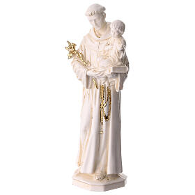Statua pvc Sant'Antonio da Padova avorio 15 cm