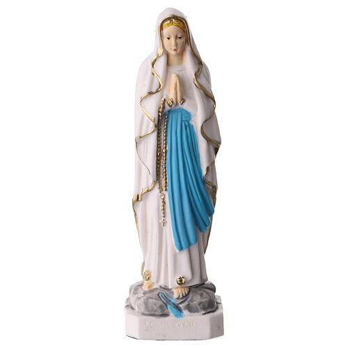 Gottesmutter von Lourdes – farbig bemalte PVC-Statue, 12 cm 1