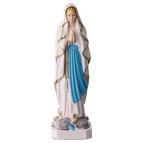Our Lady of Lourdes colored PVC statue, 12 cm
