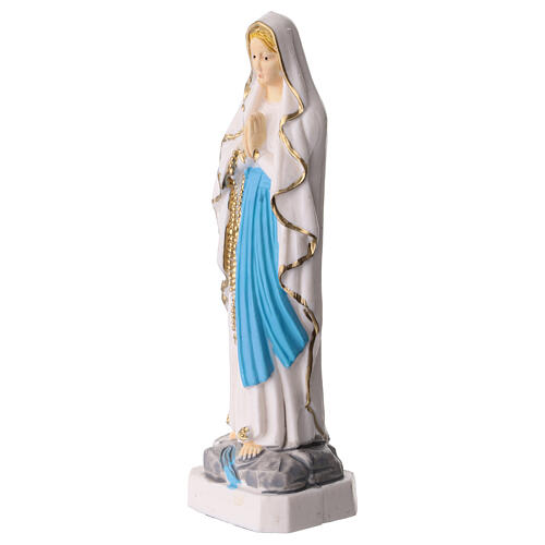 Our Lady of Lourdes colored PVC statue, 12 cm 2