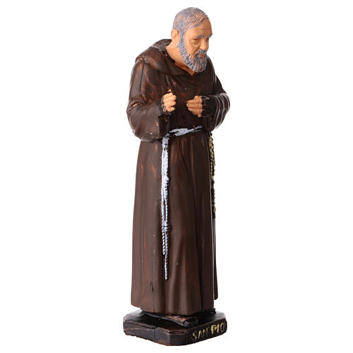 Heiliger Pio von Pietrelcina – farbig bemalte PVC-Statue, 10 cm 3