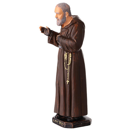 St Pio Statue in Colorful PVC, 10 cm 2