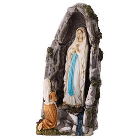 Cueva aparición Virgen de Lourdes 12x5 cm resina