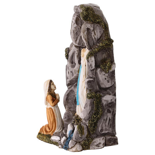 Grotta apparizione Madonna di Lourdes 12x5 cm resina 2