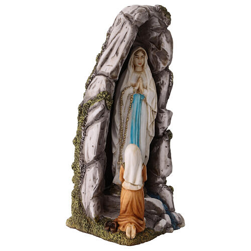 Grotta apparizione Madonna di Lourdes 12x5 cm resina 3