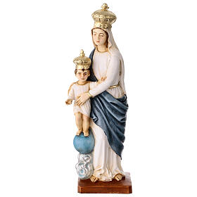 Our Lady of Victory statue in colored resin, 20 cm