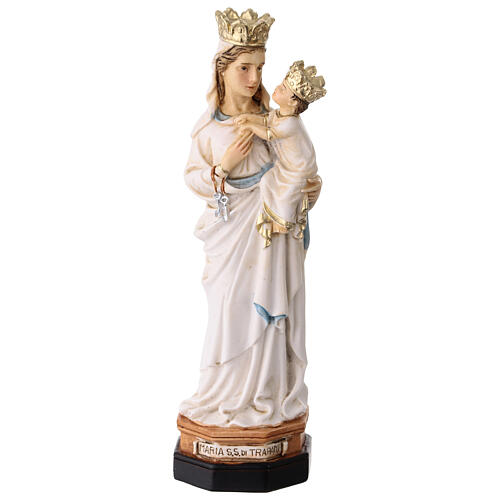 Statuette Notre-Dame de Trapani en résine colorée 15 cm 1