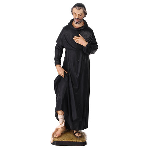 Colored resin St Pellegrino statue 15 cm 1