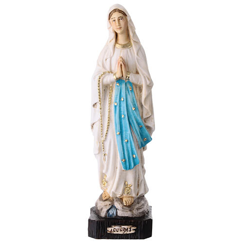 Gottesmutter von Lourdes – bemalte Resin-Statue 20 cm 1