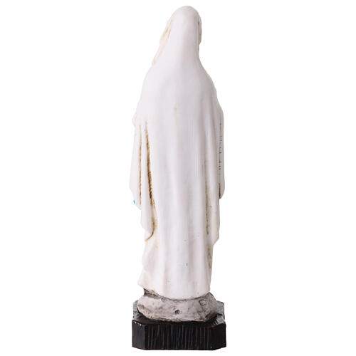 Statue Notre-Dame de Lourdes 20 cm résine colorée 4