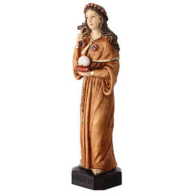 Santa Rosalia statua dipinta resina 20 cm