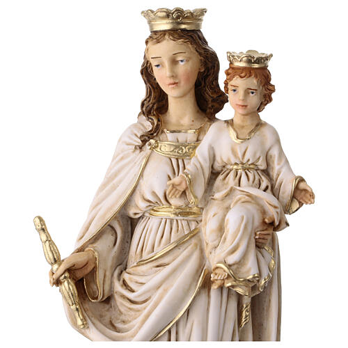 Mary Help of Christians 20x3 cm colored resin plaque 2