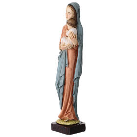 Statua Madonna con bambino resina colorata 25 cm