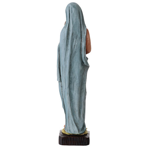 Statua Madonna con bambino resina colorata 25 cm 4