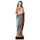 Statua Madonna con bambino resina colorata 25 cm s1