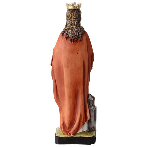 Santa Barbara statue in colored resin, 20 cm 4