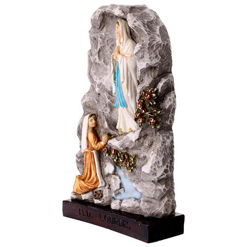 Grotte mit der Erscheinung der Gottesmutter vor der heiligen Bernadette – Statue aus Resin, 20 × 10 × 5 cm 3