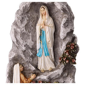 Escultura Aparición Virgen de Lourdes 20x10x5 cm resina