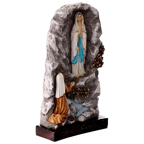 Escultura Aparición Virgen de Lourdes 20x10x5 cm resina 5