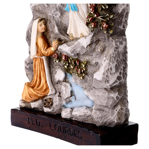 Grotte des apparitions Notre-Dame de Lourdes 20x10x5 cm résine 4