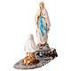 Apparizione Madonna di Lourdes a Bernadette resina colorata 15 cm s2