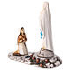 Apparizione Madonna di Lourdes a Bernadette resina colorata 15 cm s3