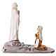 Apparizione Madonna di Lourdes a Bernadette resina colorata 15 cm s4