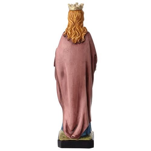 Statua Santa Dymphna 20 cm resina dipinta 4