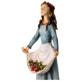 Figurka Święta Róża, żywica, ręcznie malowana, 25 cm