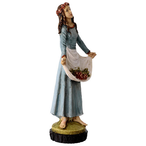 Figurka Święta Róża, żywica, ręcznie malowana, 25 cm 4