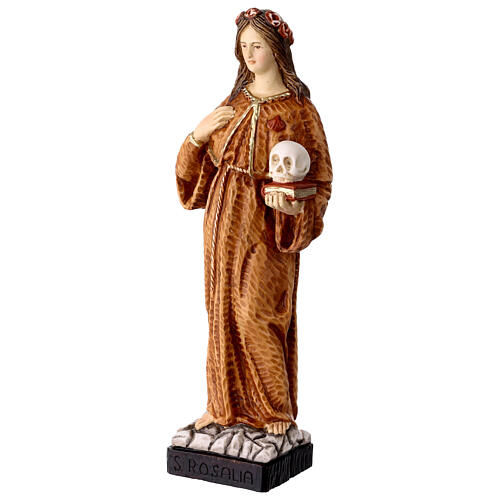 Heilige Rosalia – handbemalte Resin-Statue 25 cm 2