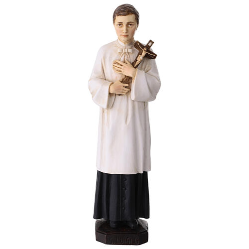 Saint Luigi statue in colored resin, 28 cm 1